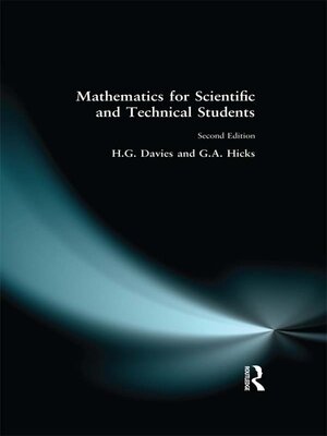 cover image of Mathematics for Scientific and Technical Students